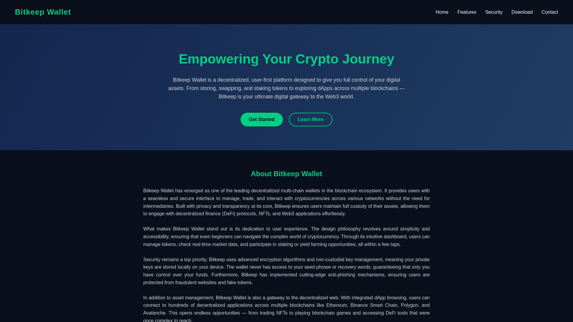 Screenshot of bitkeep-wallet-faq.pages.dev