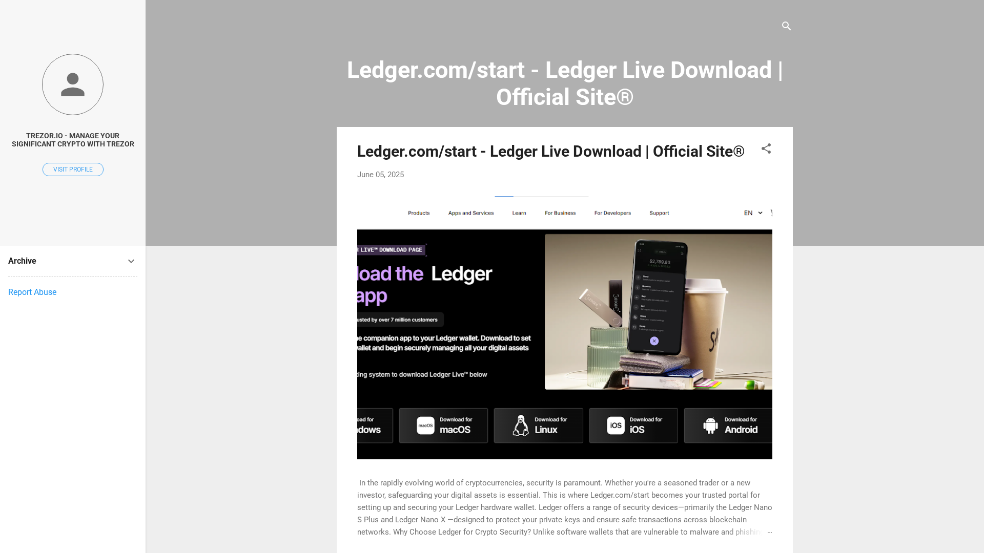 Screenshot of www.start-ledgercom.blogspot.com