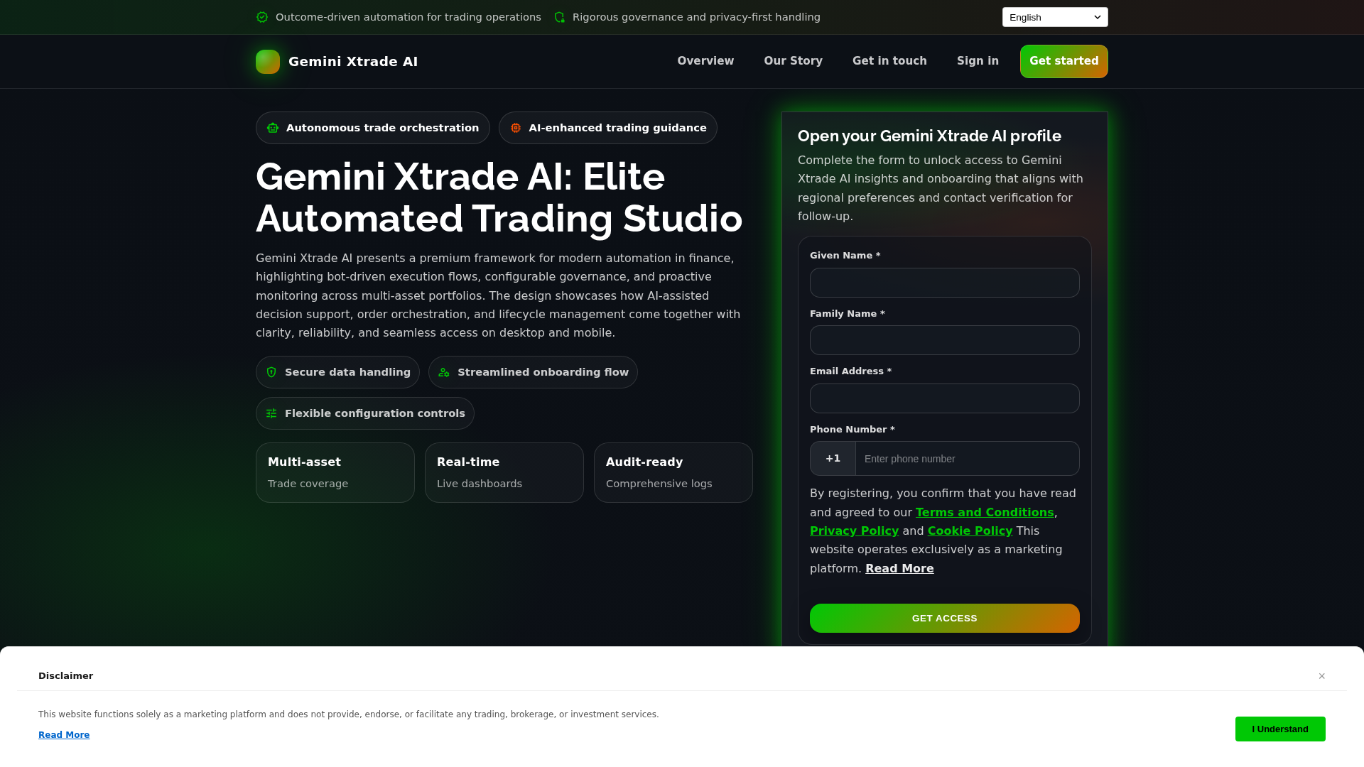 Screenshot of geminixtrade-ai.com