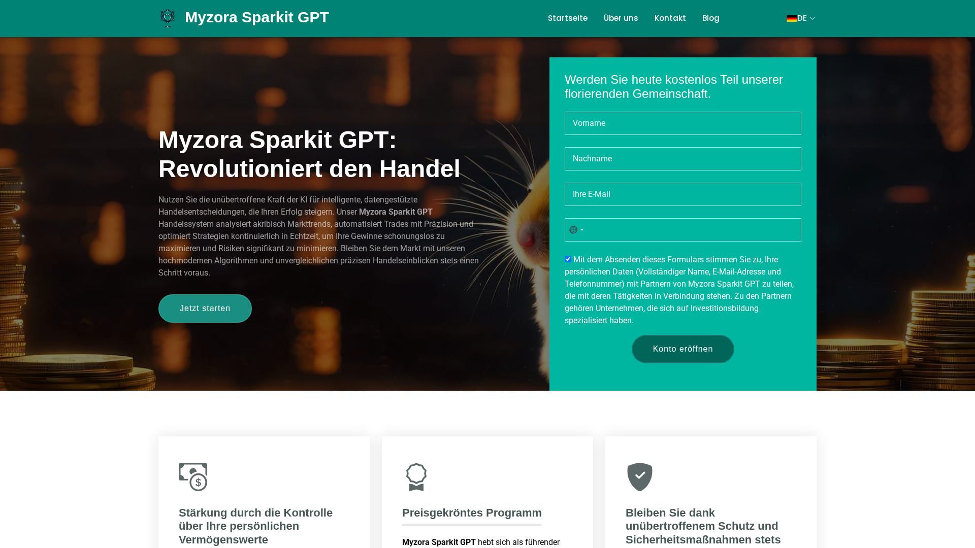 Screenshot of myzorasparkit-gpt.de