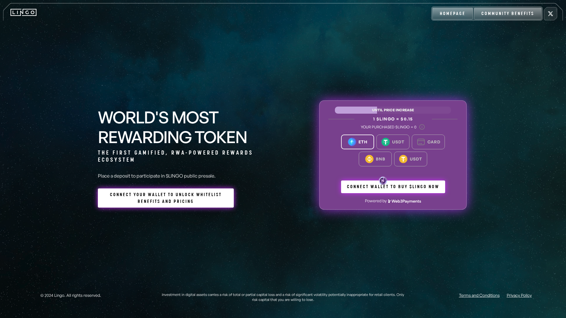 Screenshot of presale-mylingo.pages.dev