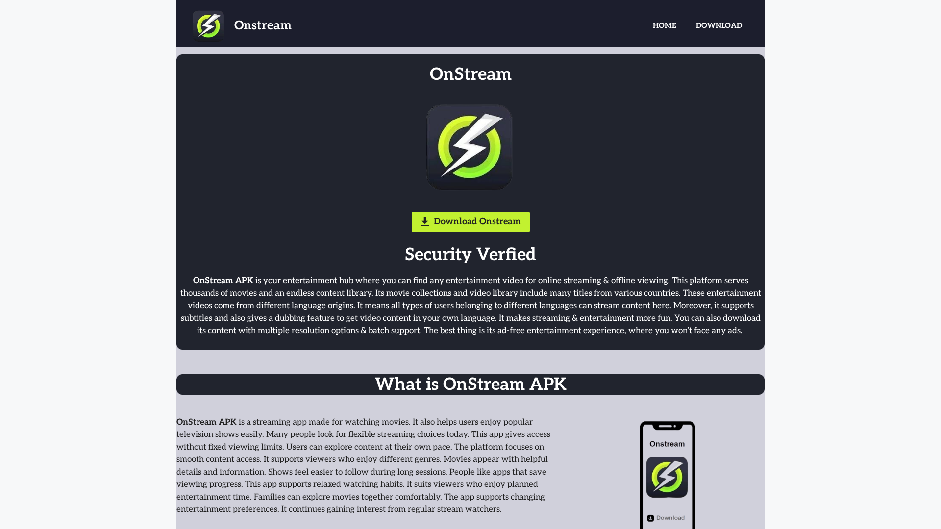 Screenshot of on-stream.tv.in