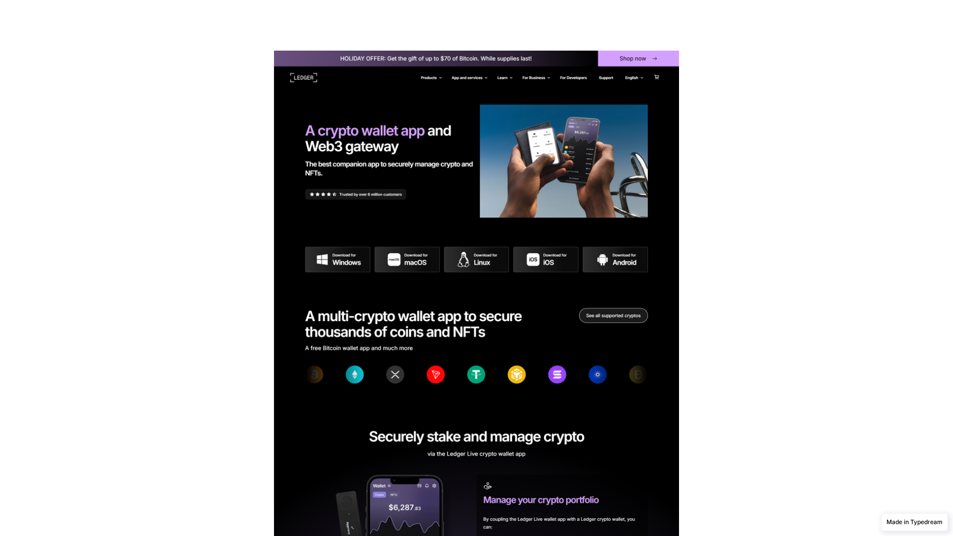 Screenshot of faq-us-ledgercom-web.typedream.app