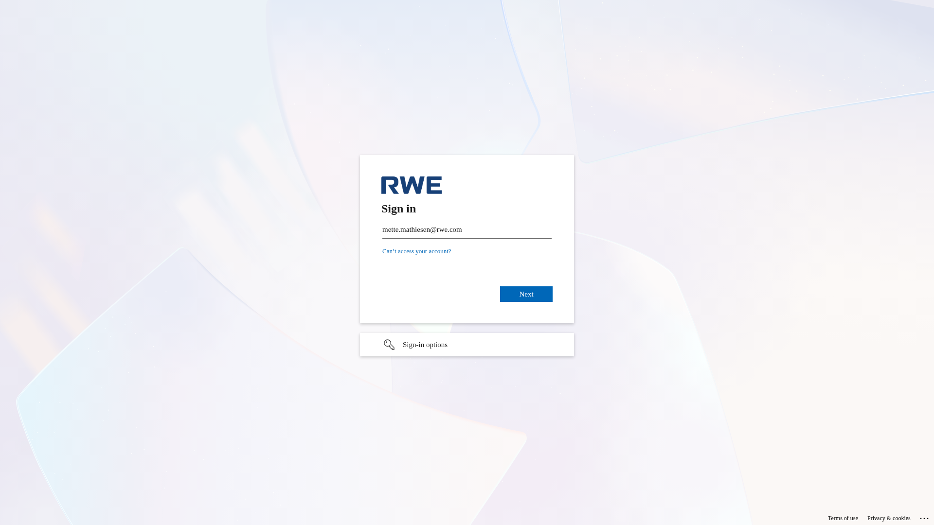 Screenshot of authentication.ms