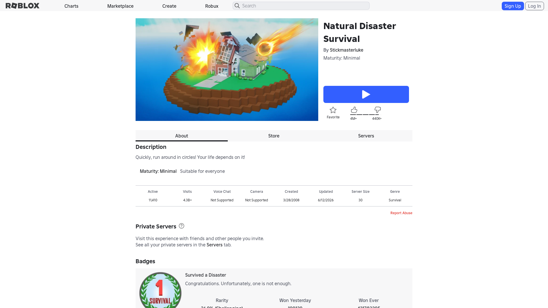 Screenshot of www.roblox.com.bn