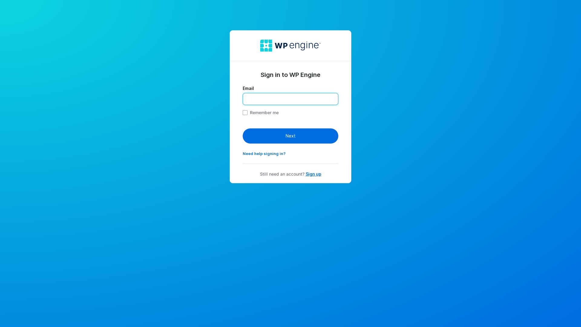 Screenshot of identity.wqengines.com