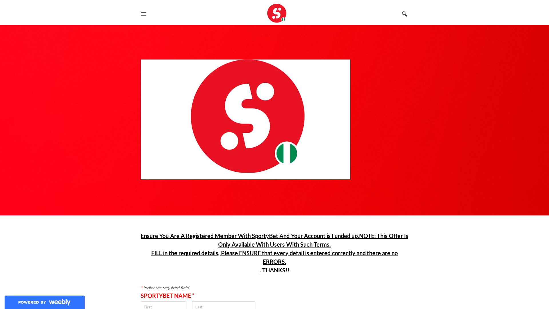 Screenshot of net5sportybet.weebly.com