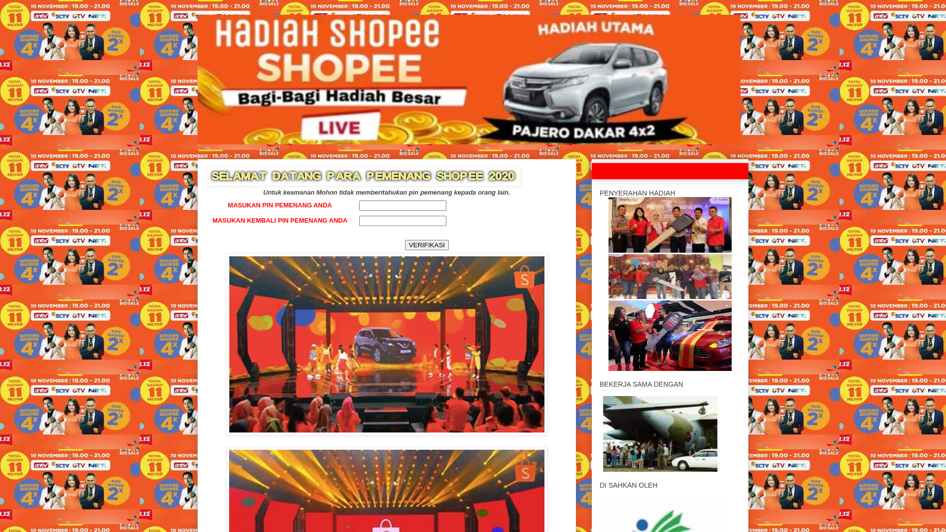 Screenshot of infopemenangshopee2020.blogspot.com