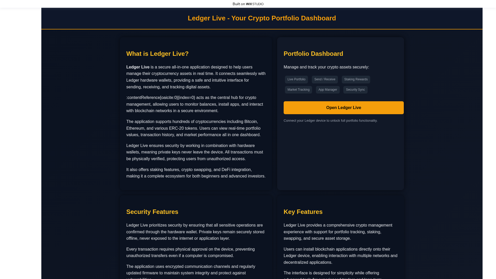 Screenshot of live-ldg.wixstudio.com