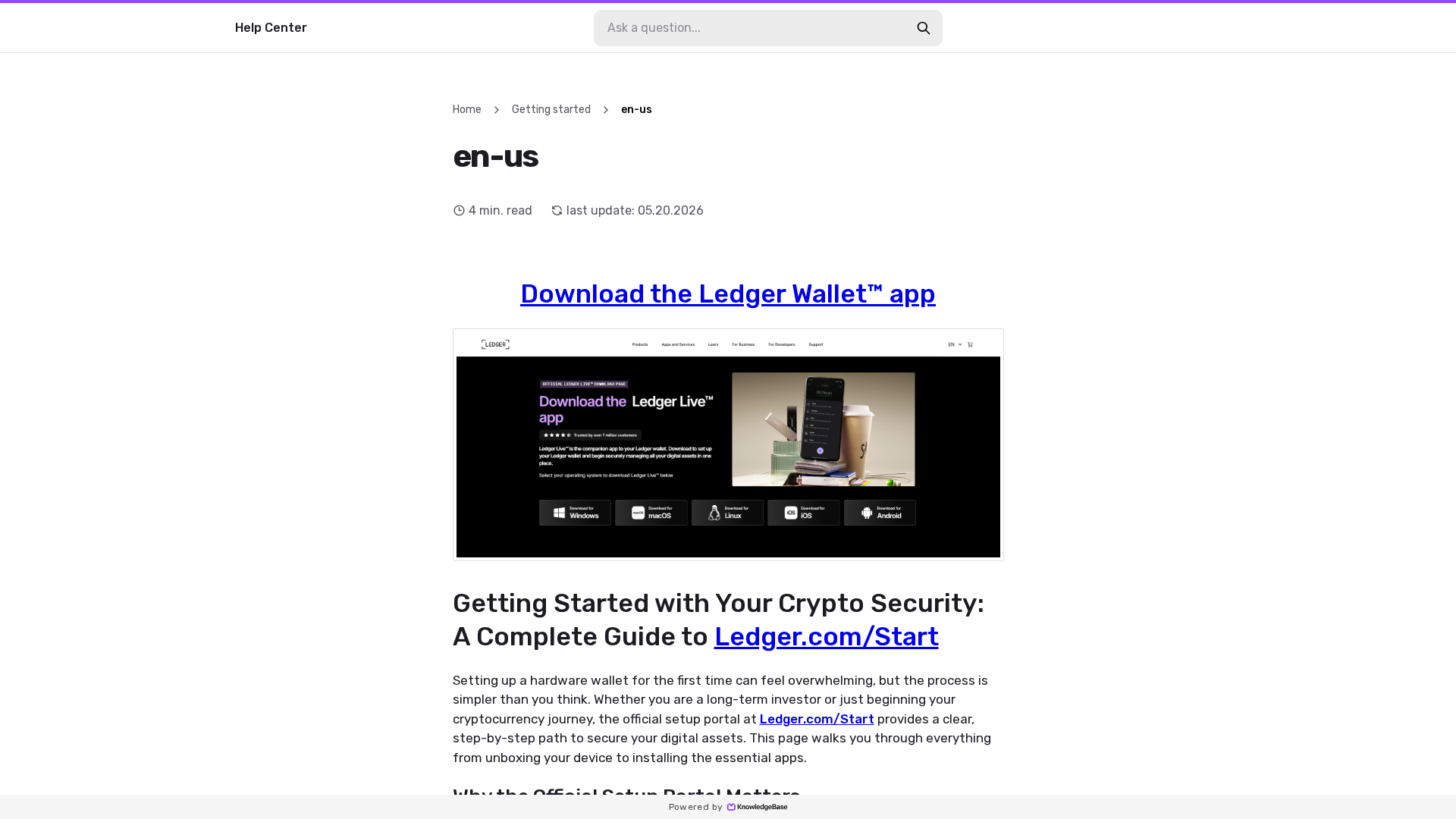 Screenshot of ledger.kb.help
