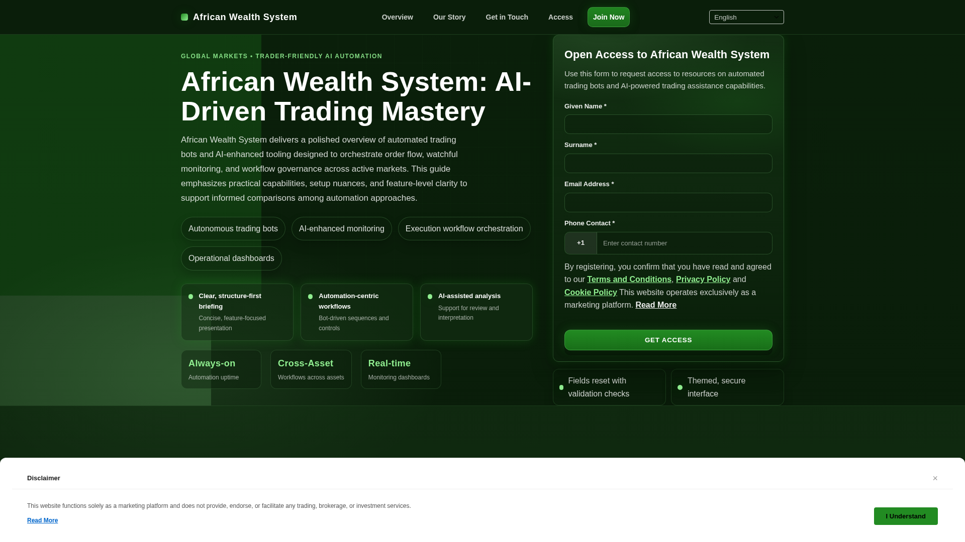 Screenshot of africanwealthsystem.click