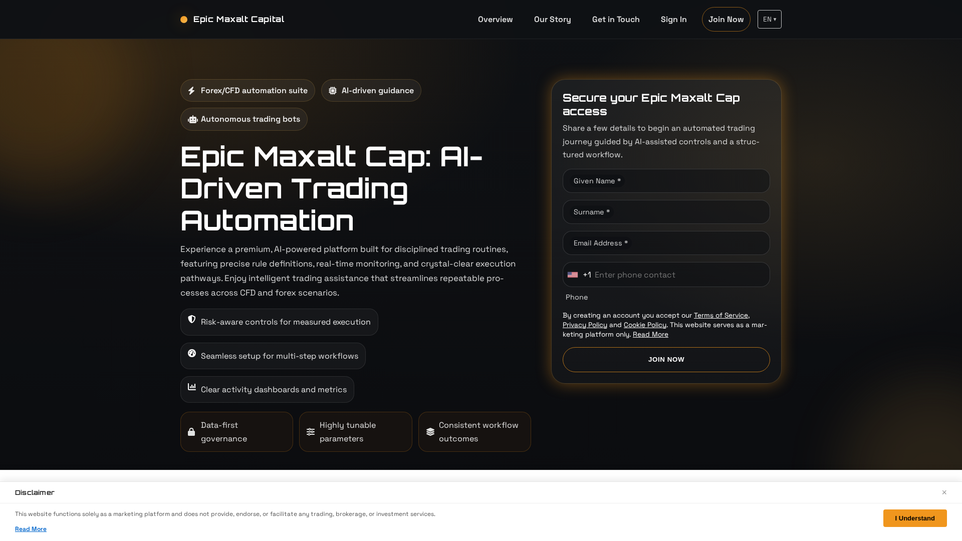 Screenshot of epicmaxaltcap.pro