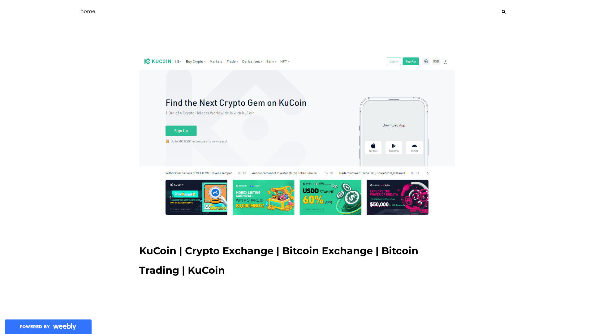 Screenshot of www.kukoinlogin.weebly.com