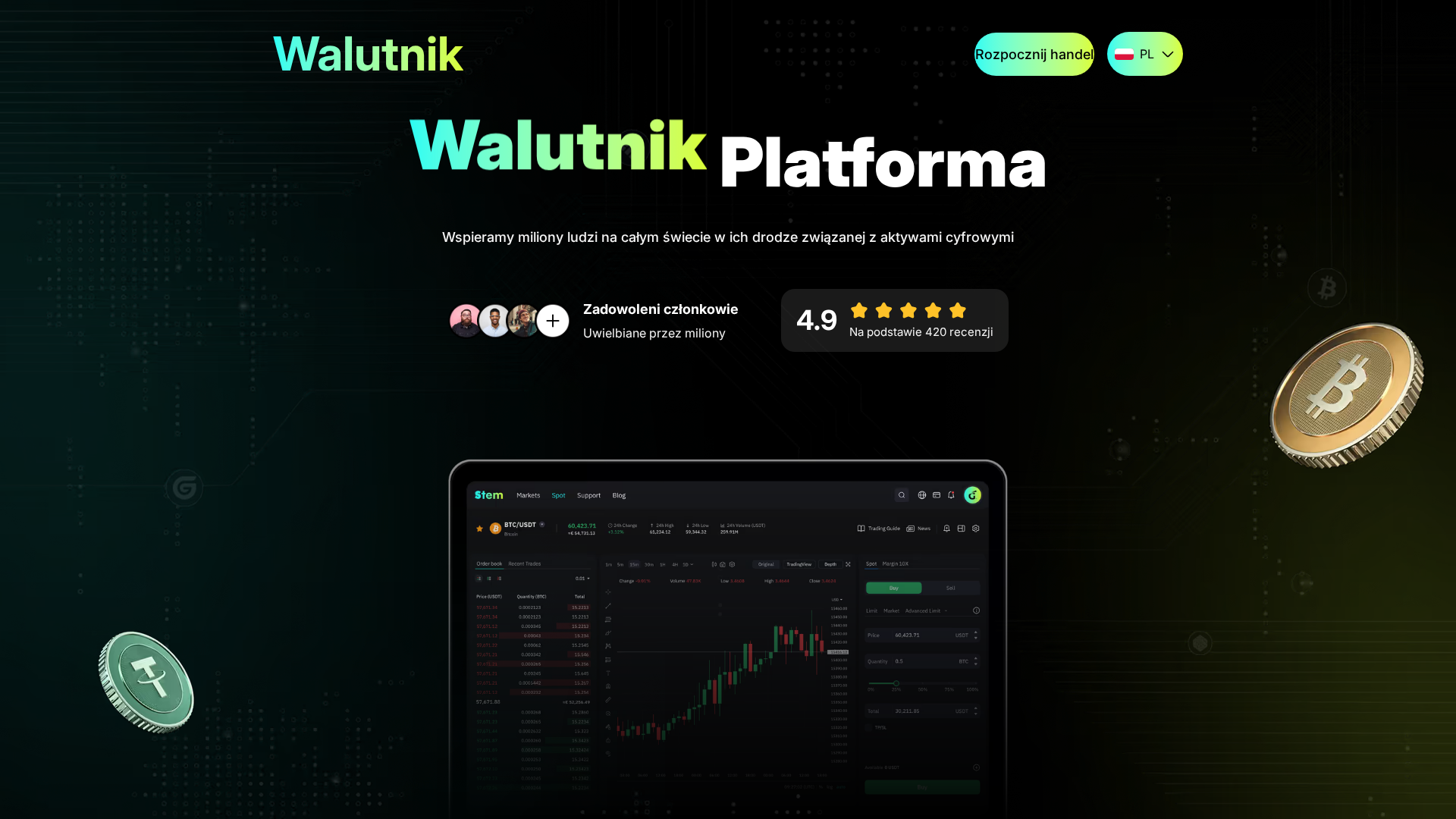 Screenshot of walutnik.org