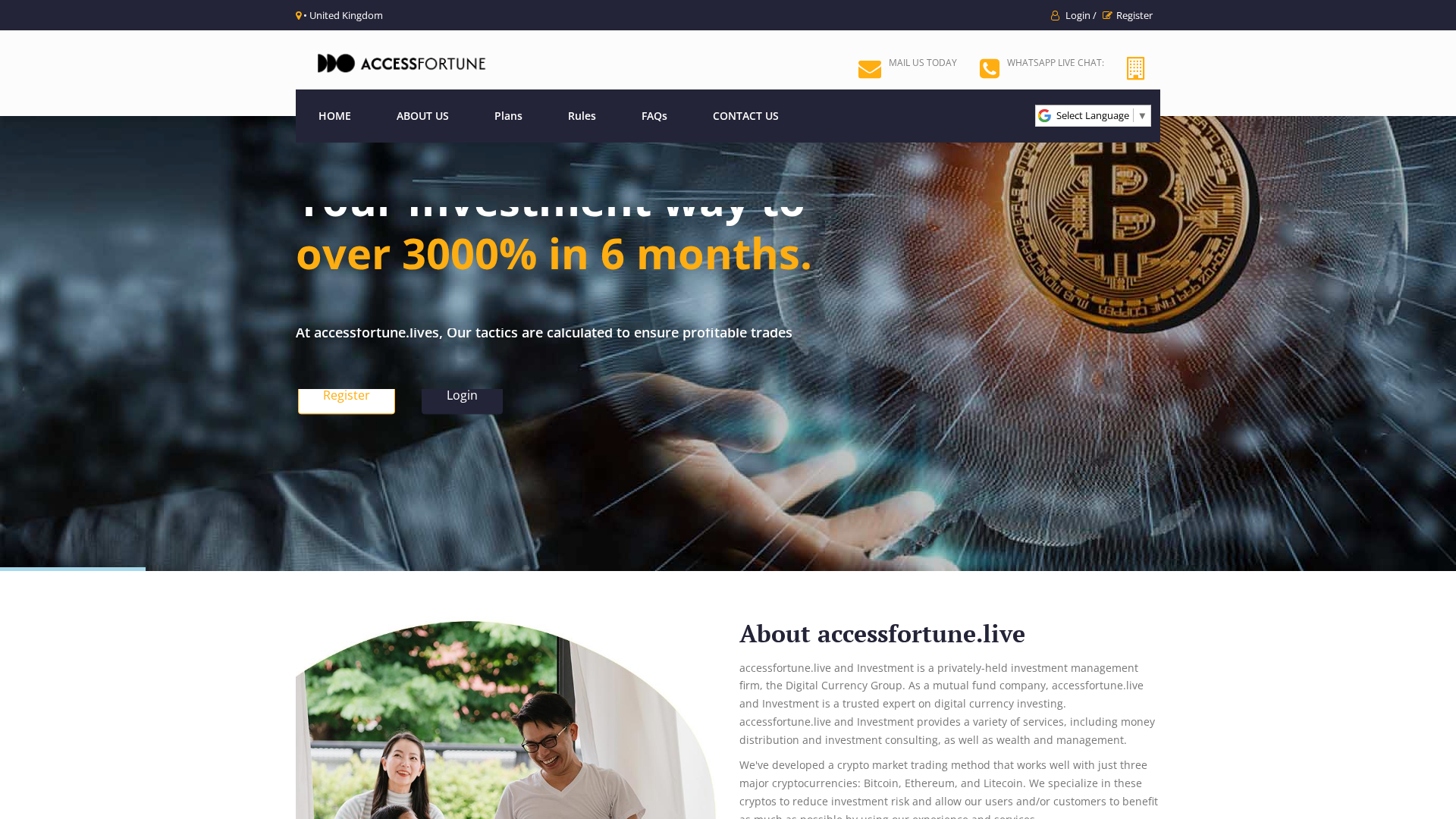 Screenshot of accessfortune.live