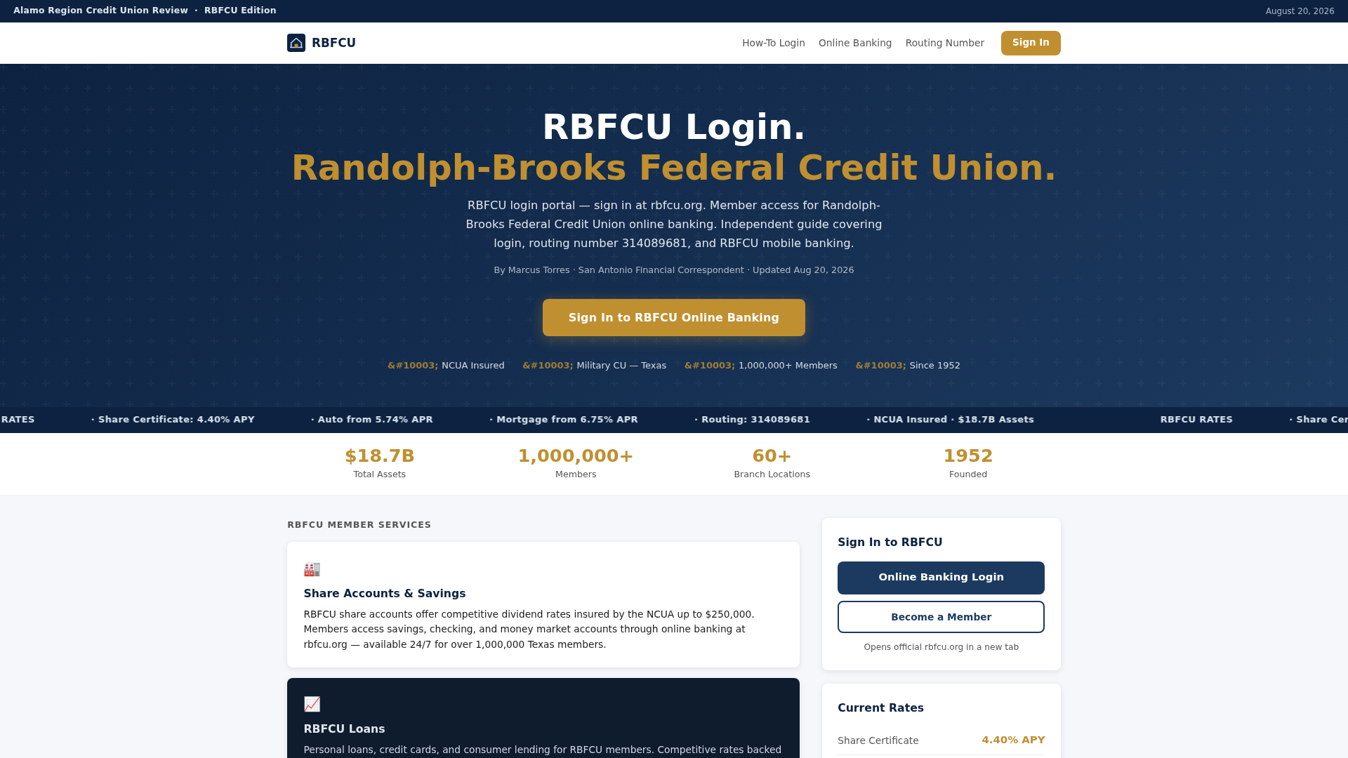 Screenshot of rbfcu.us.com