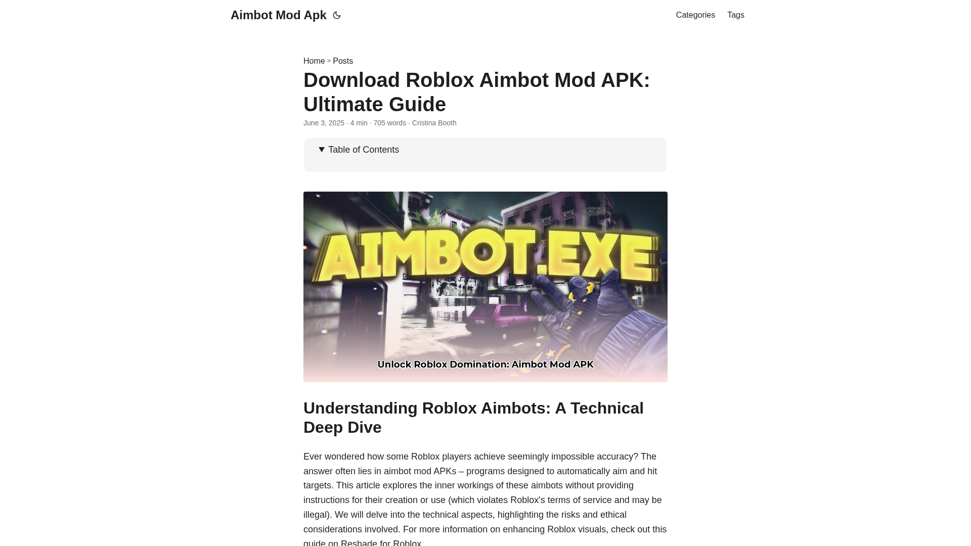 Screenshot of aimbot-mod-apk.pages.dev