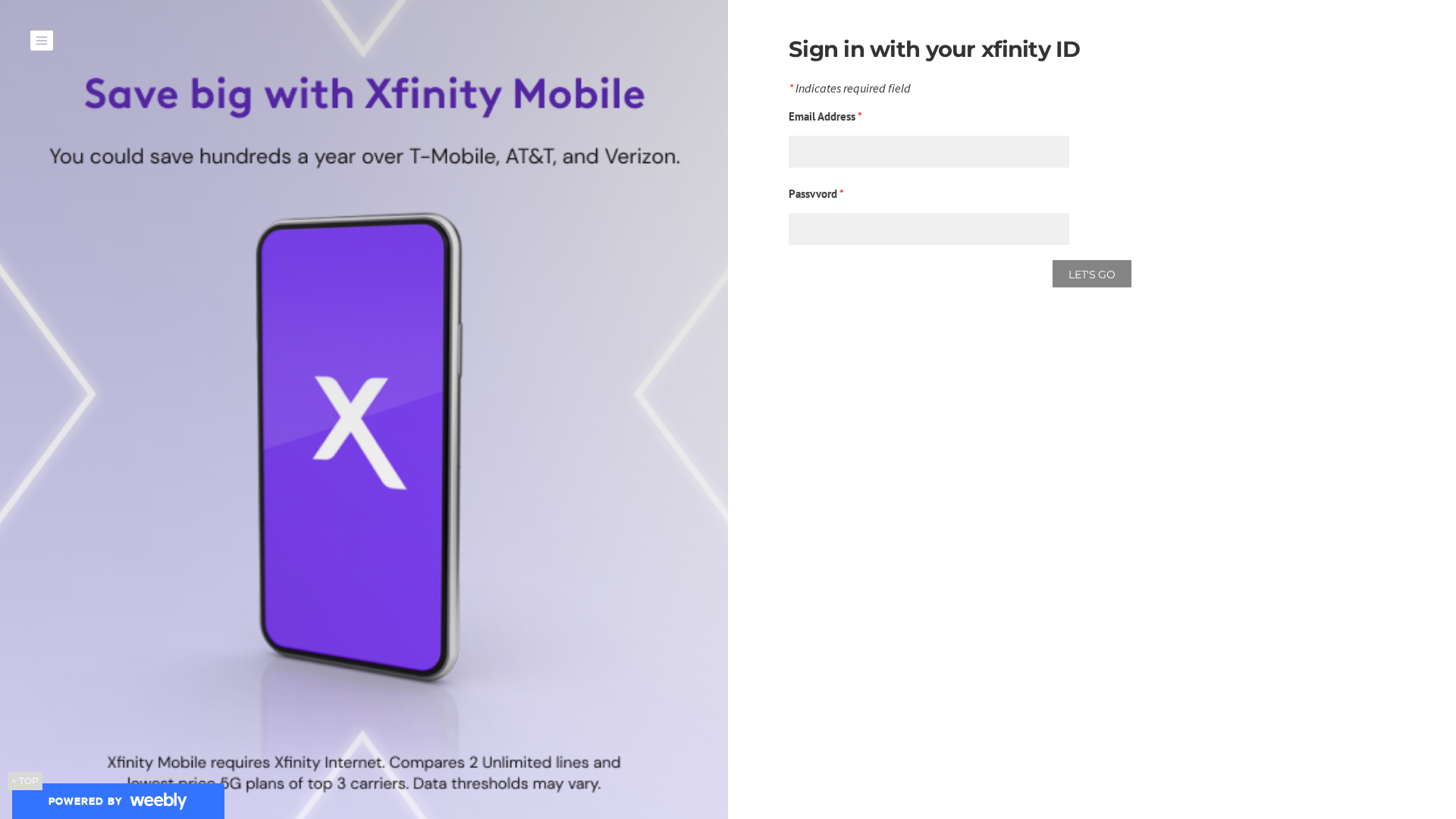 Screenshot of servserxflnltymailer.weebly.com