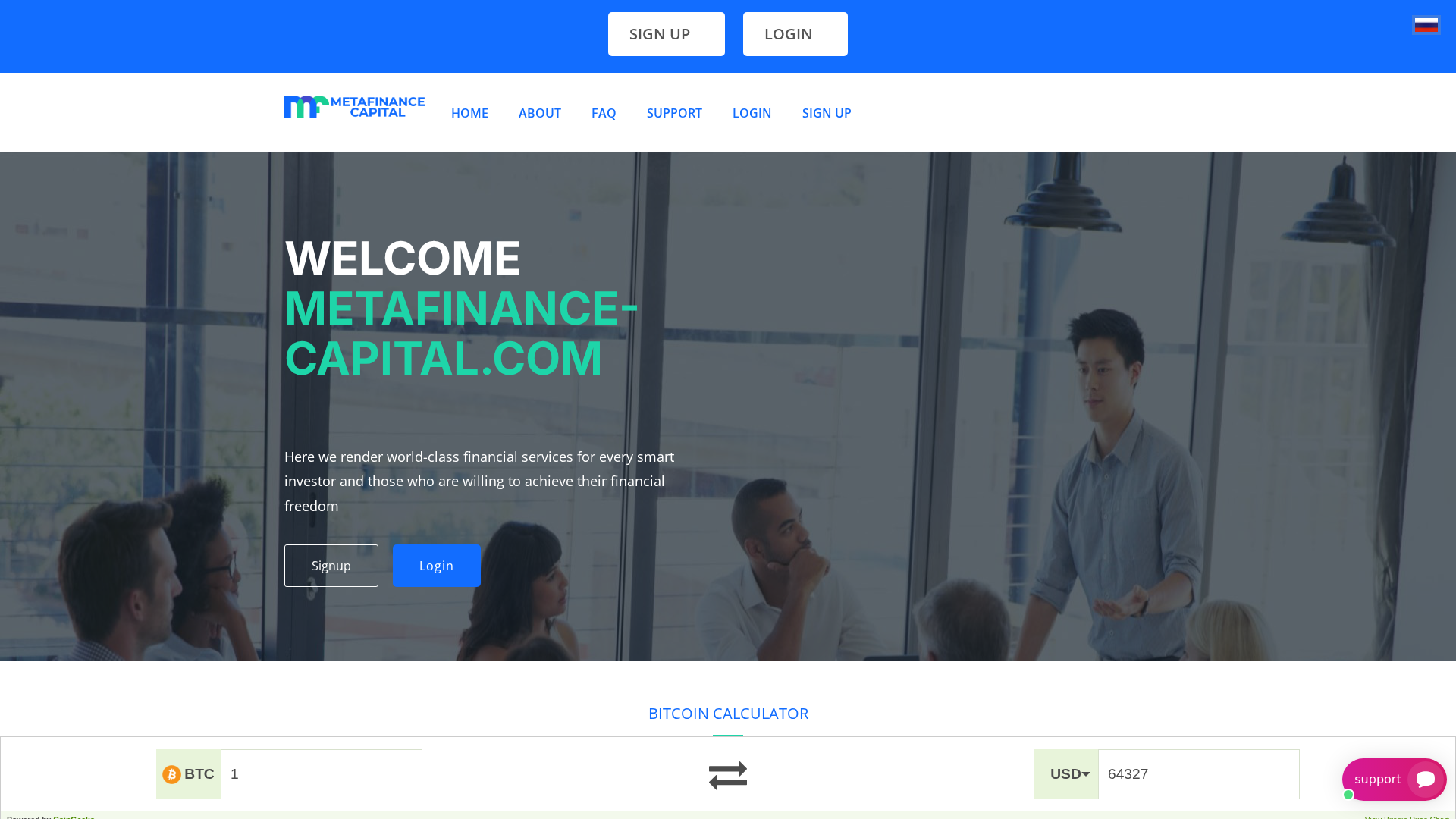 Screenshot of metafinance-capital.com