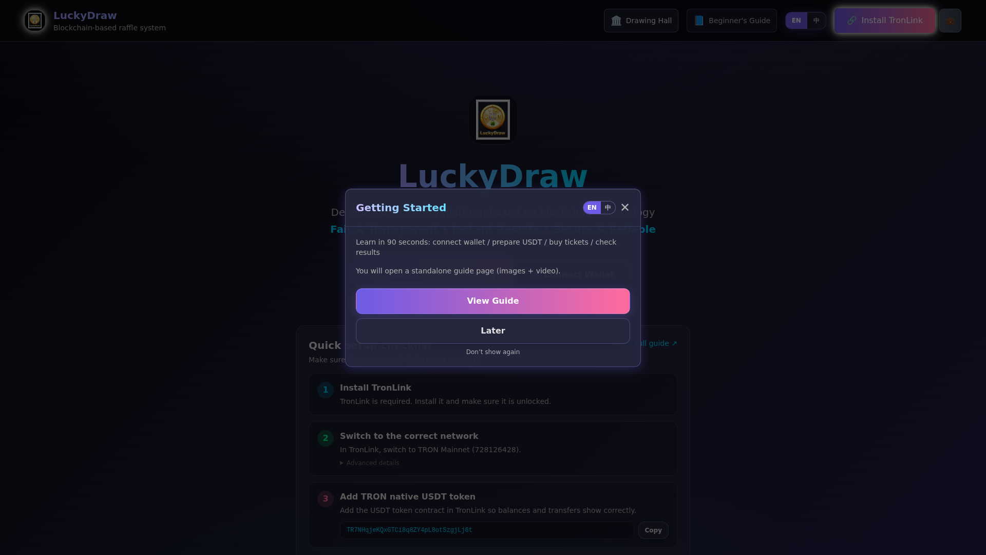 Screenshot of app-lukcytoken.pages.dev
