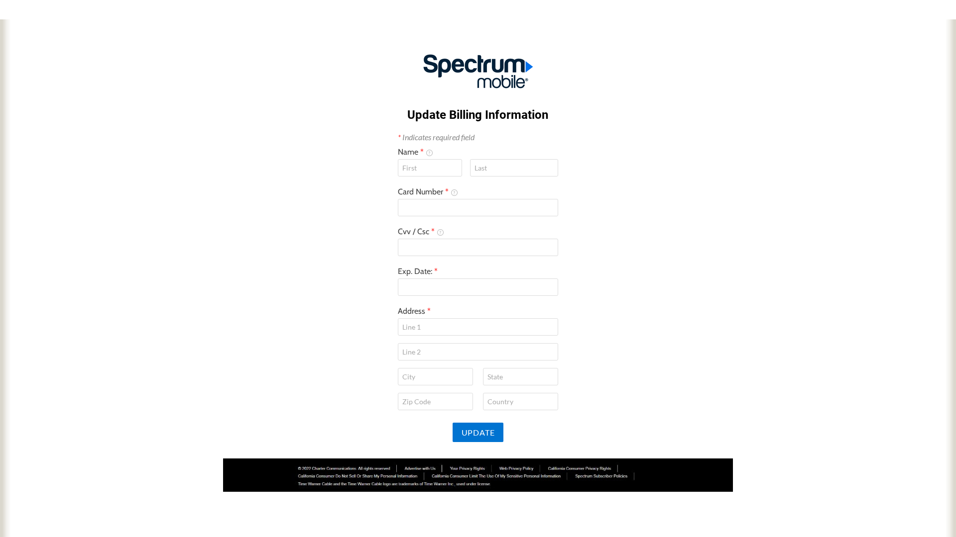 Screenshot of spectrummpayupdate.weebly.com
