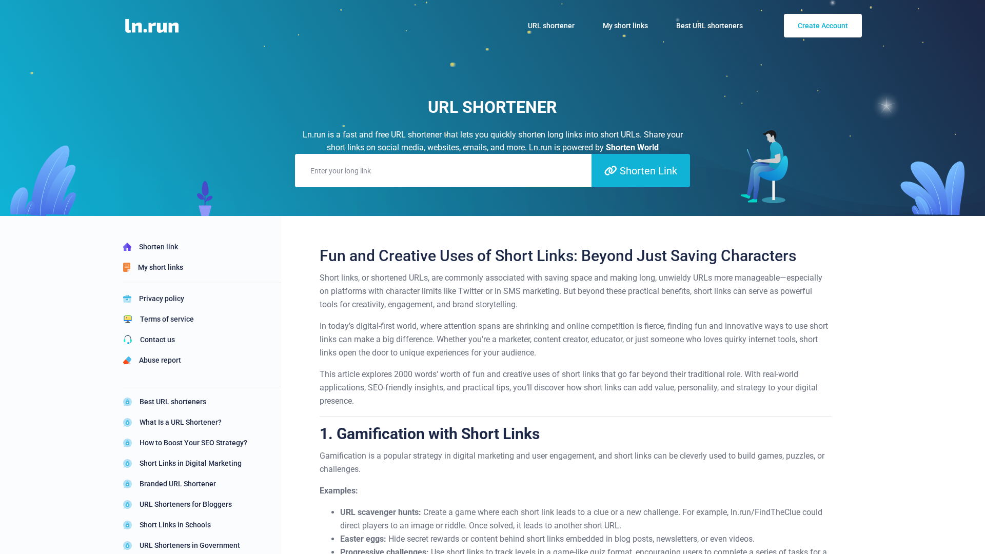 Screenshot of ln.run