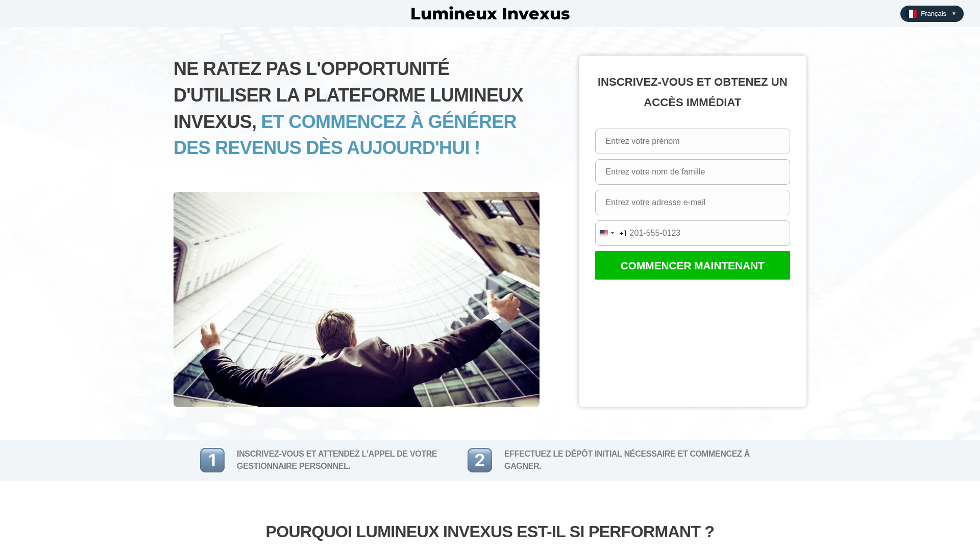 Screenshot of lumineux-invexus-fr.com