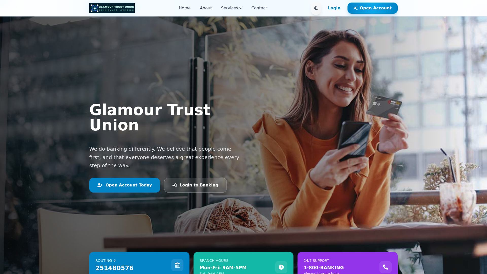 Screenshot of gtrustunion.com