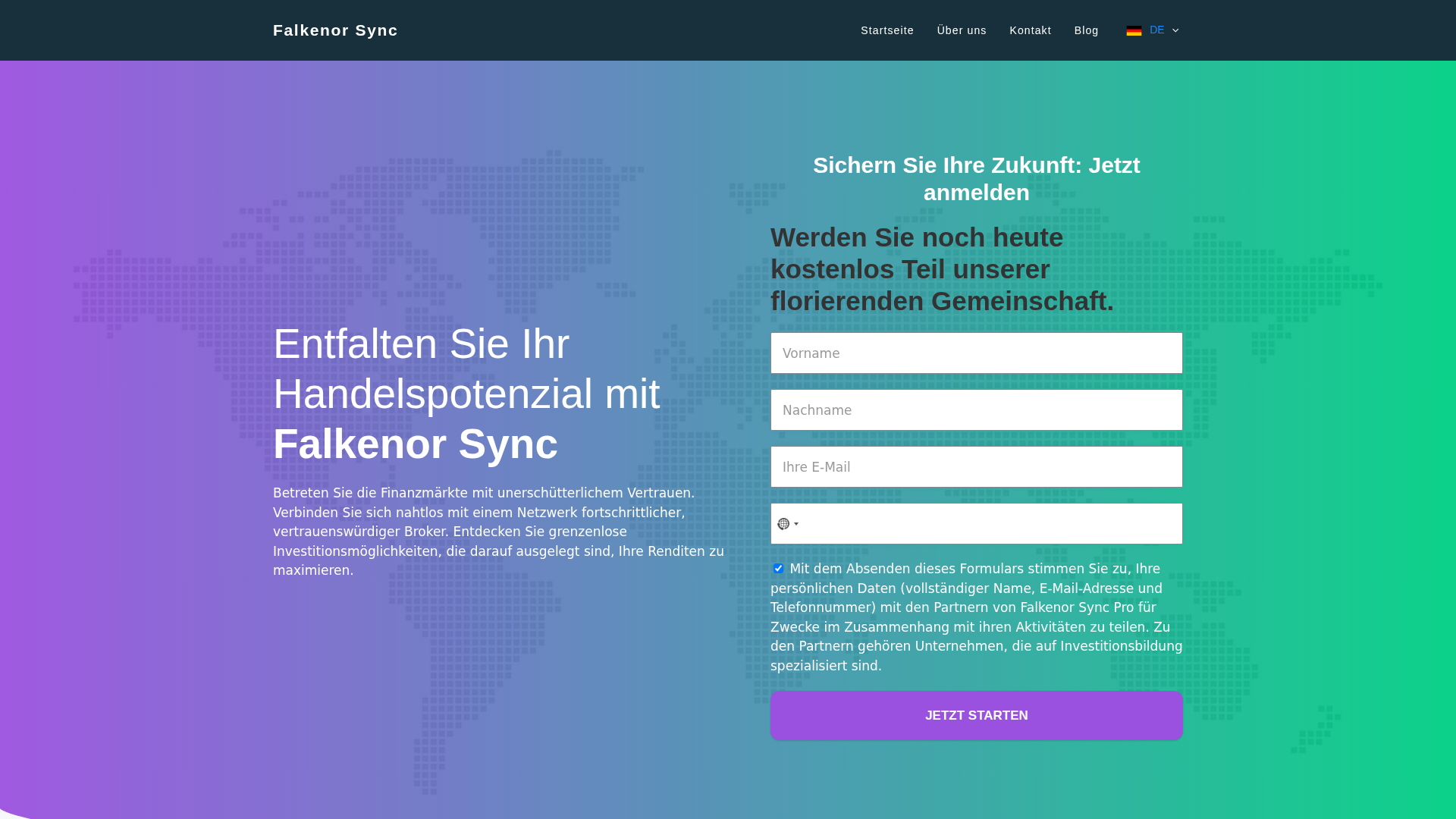 Screenshot of falkenorsync.com