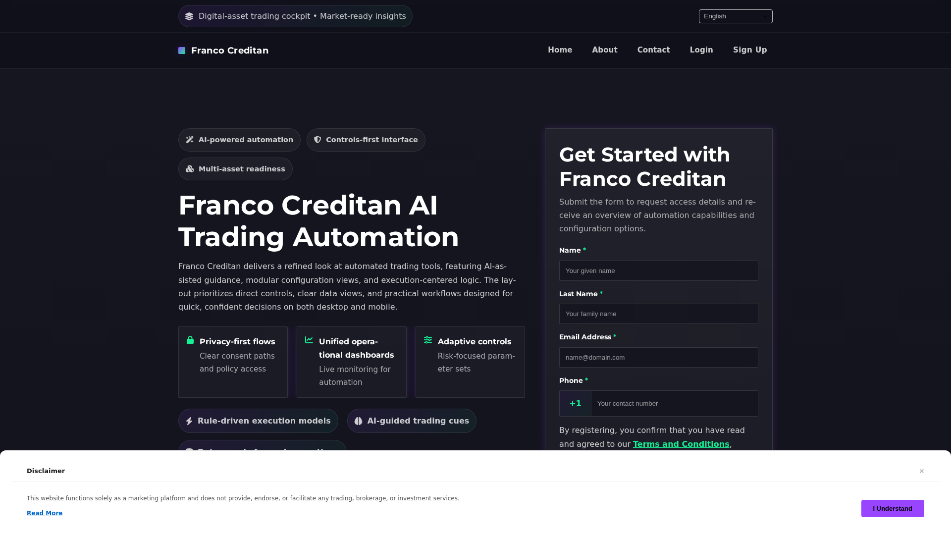 Screenshot of francocreditan.digital