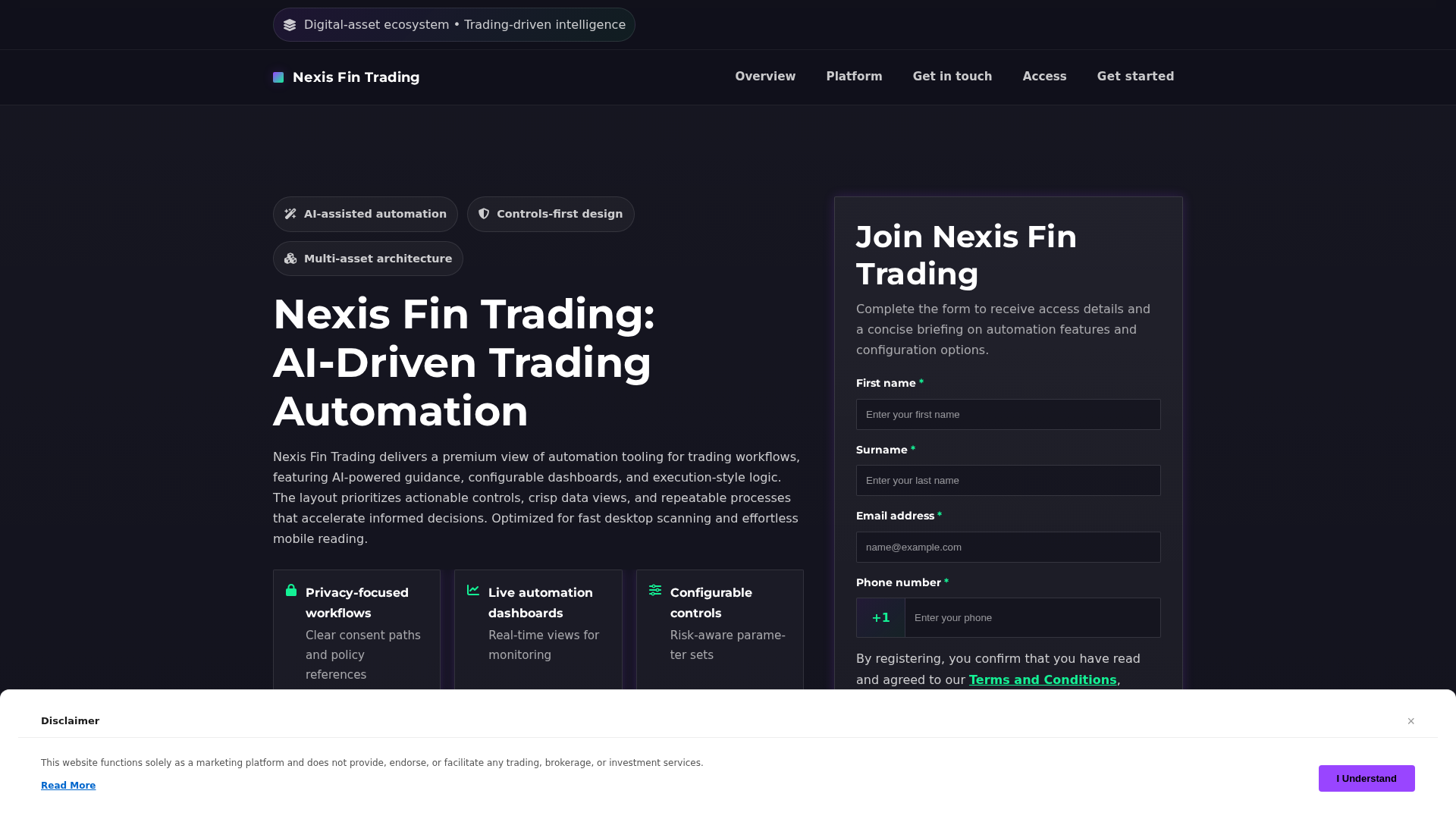 Screenshot of nexisfintradingpro.com