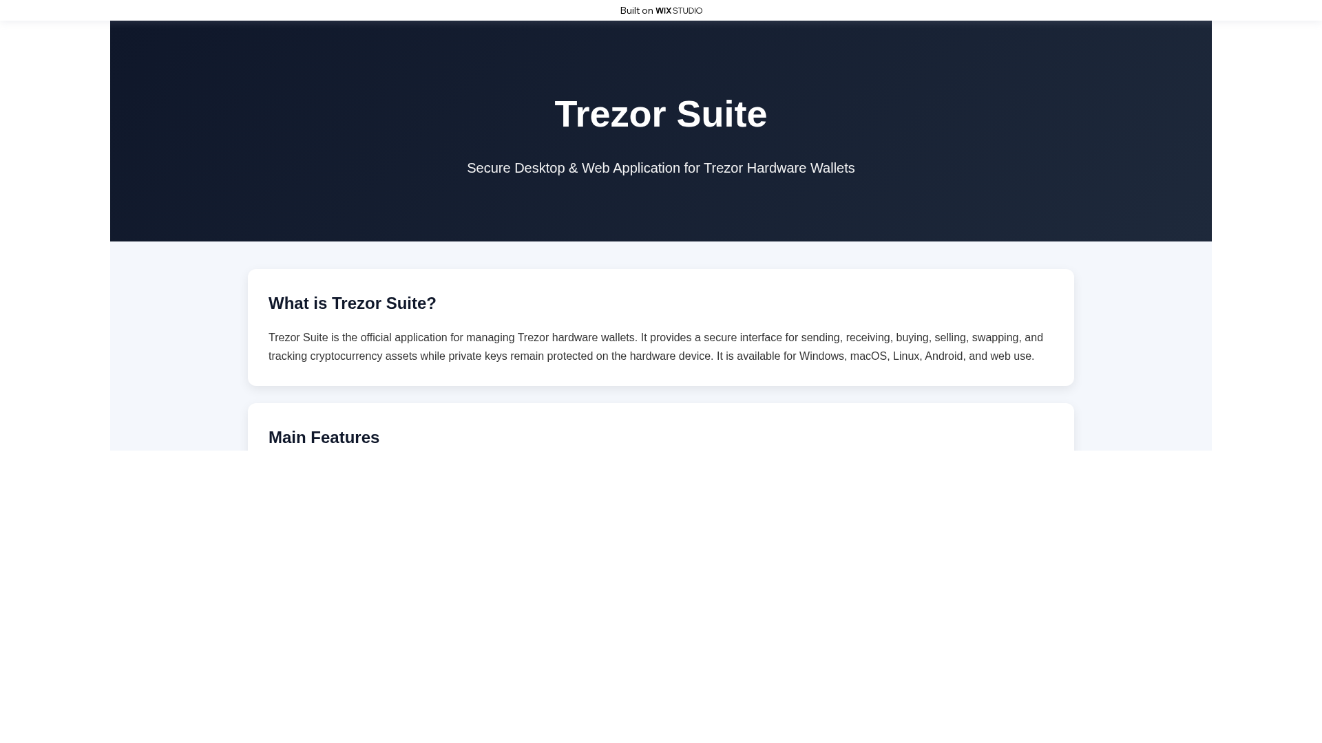 Screenshot of trezsute-apps.wixstudio.com