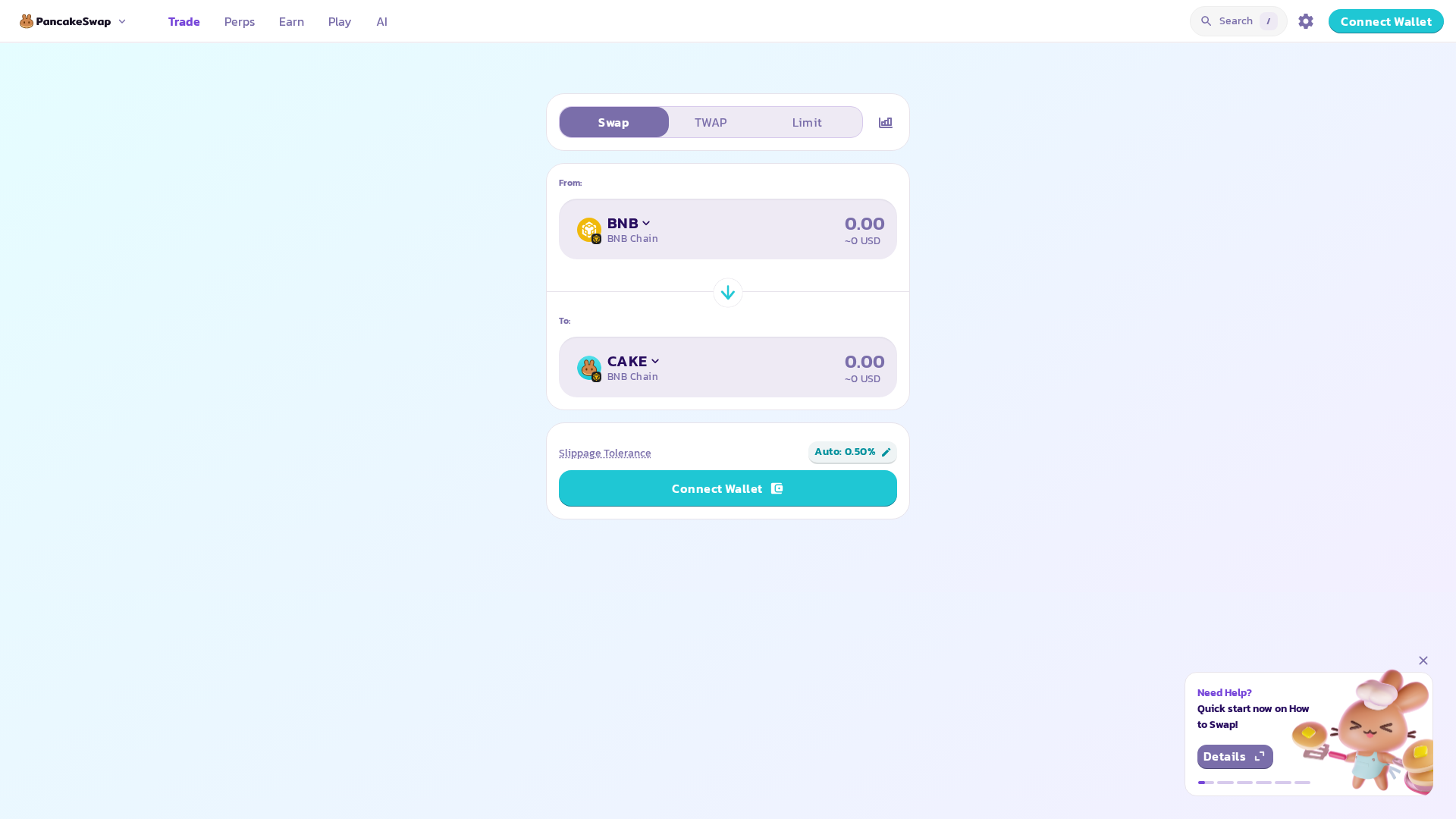 Screenshot of web2.pancake.run
