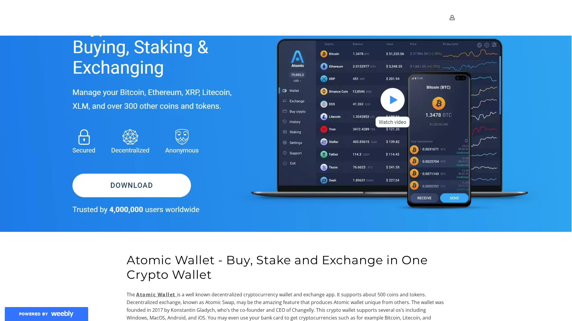 Screenshot of atomickwallet.weebly.com