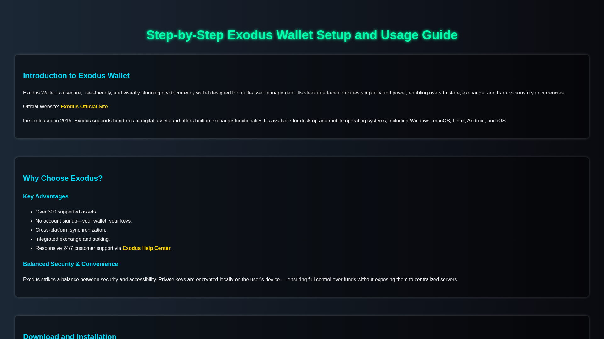 Screenshot of exodswalet.pages.dev