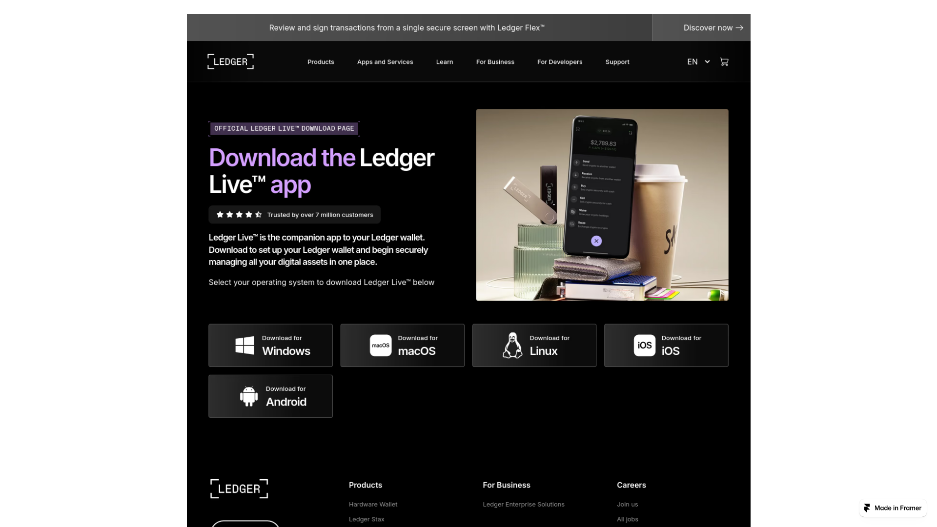 Screenshot of comstart-ledgee.framer.ai