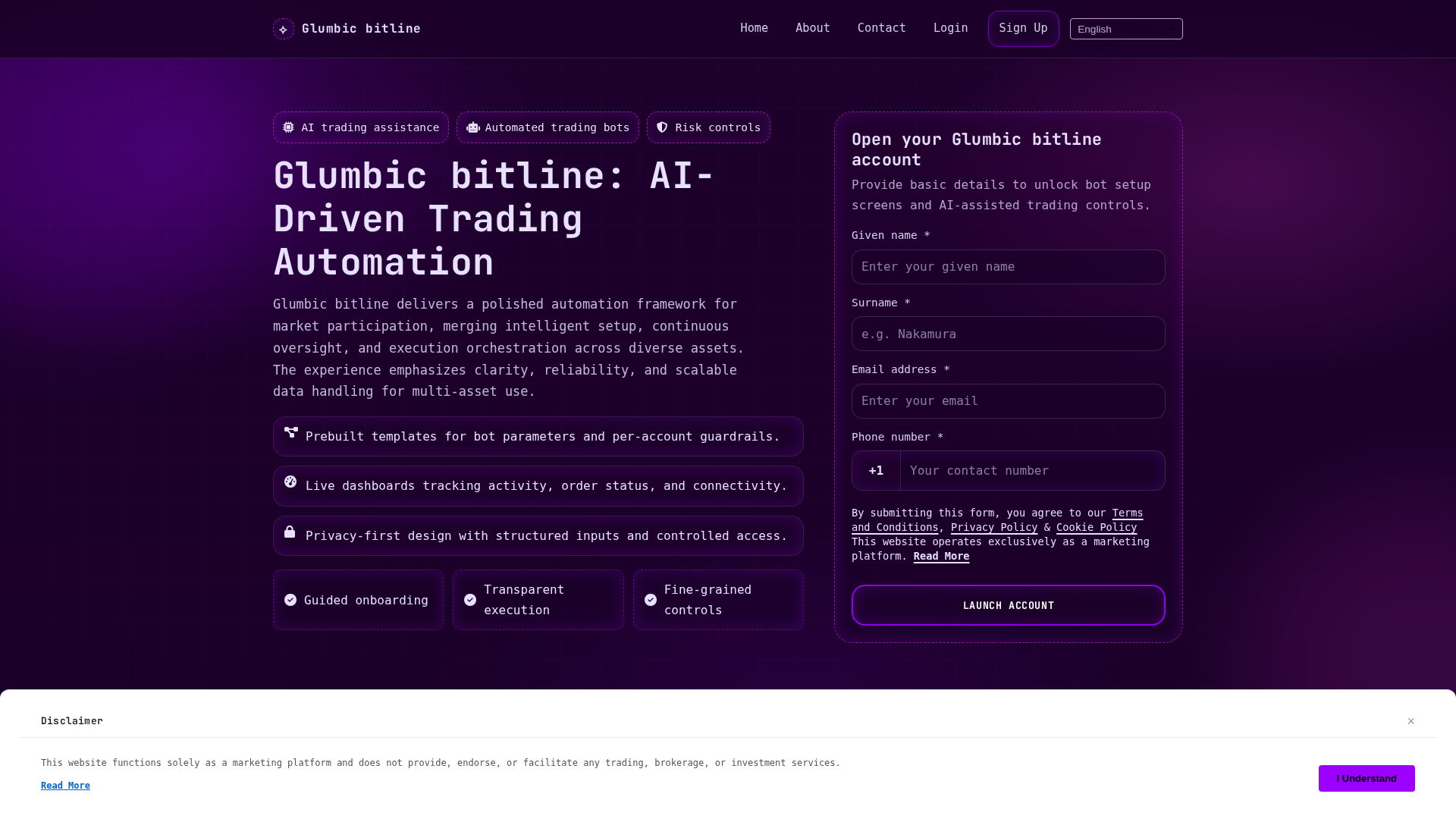 Screenshot of glumbicbitline.pro