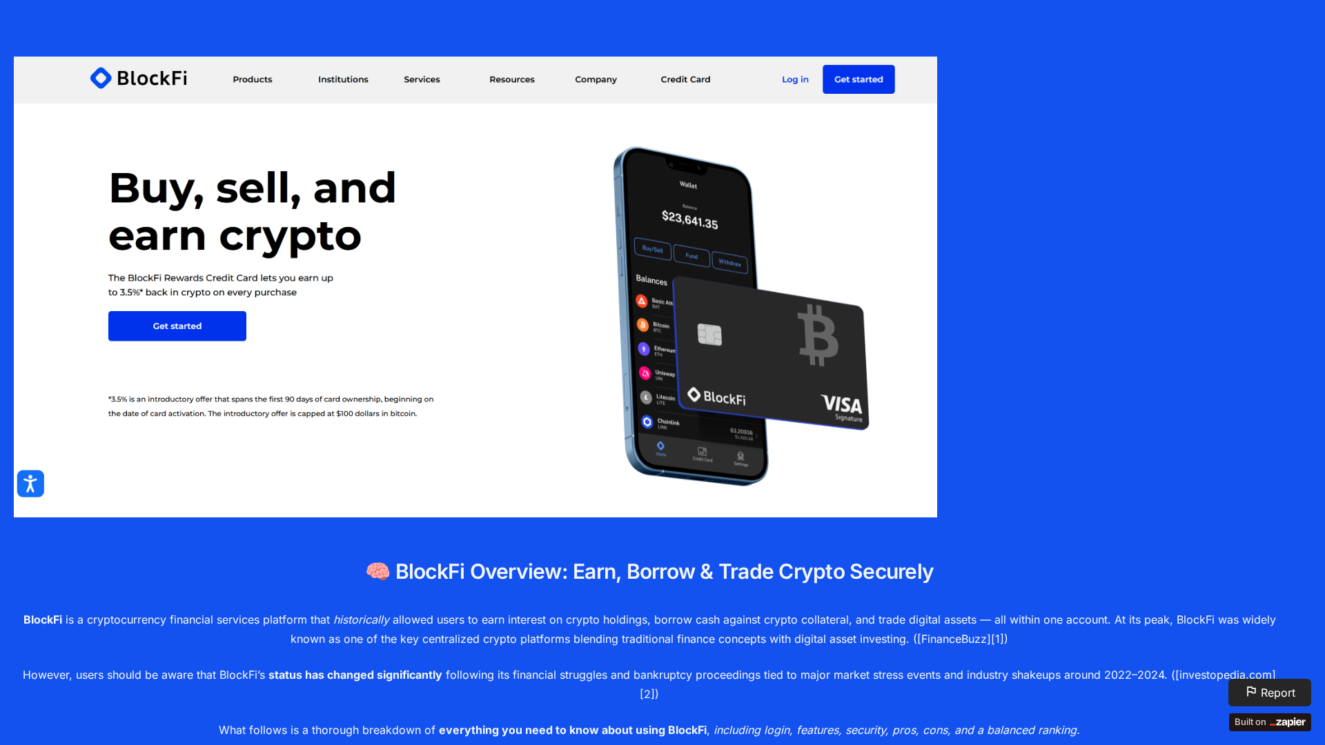 Screenshot of bloki-logn.zapier.app