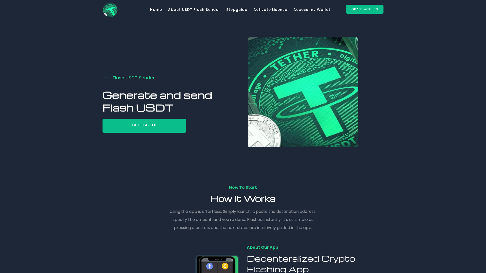 Screenshot of flashcoinsender.com