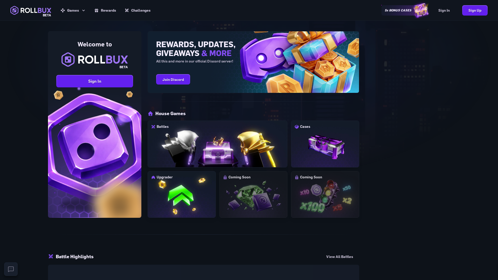 Screenshot of rollbux.com