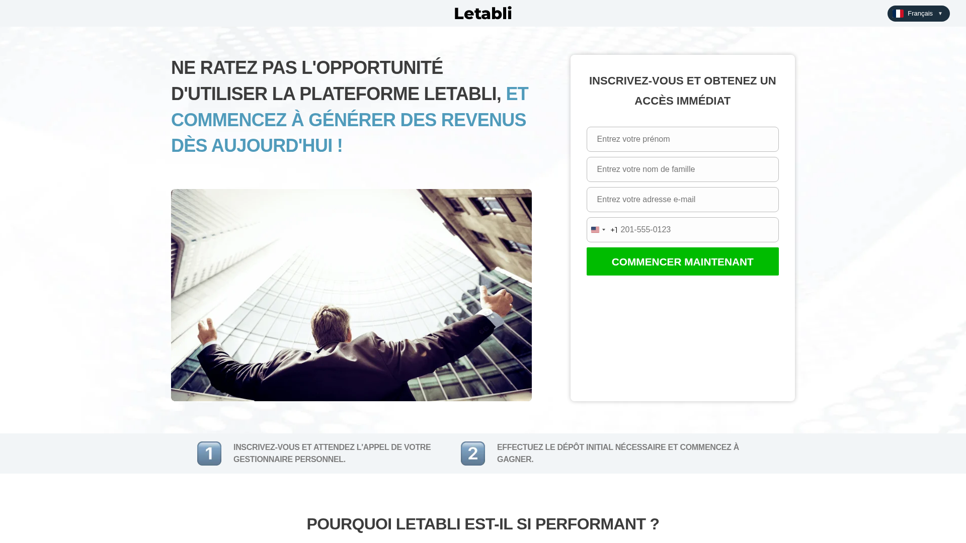 Screenshot of letabli-ai.live