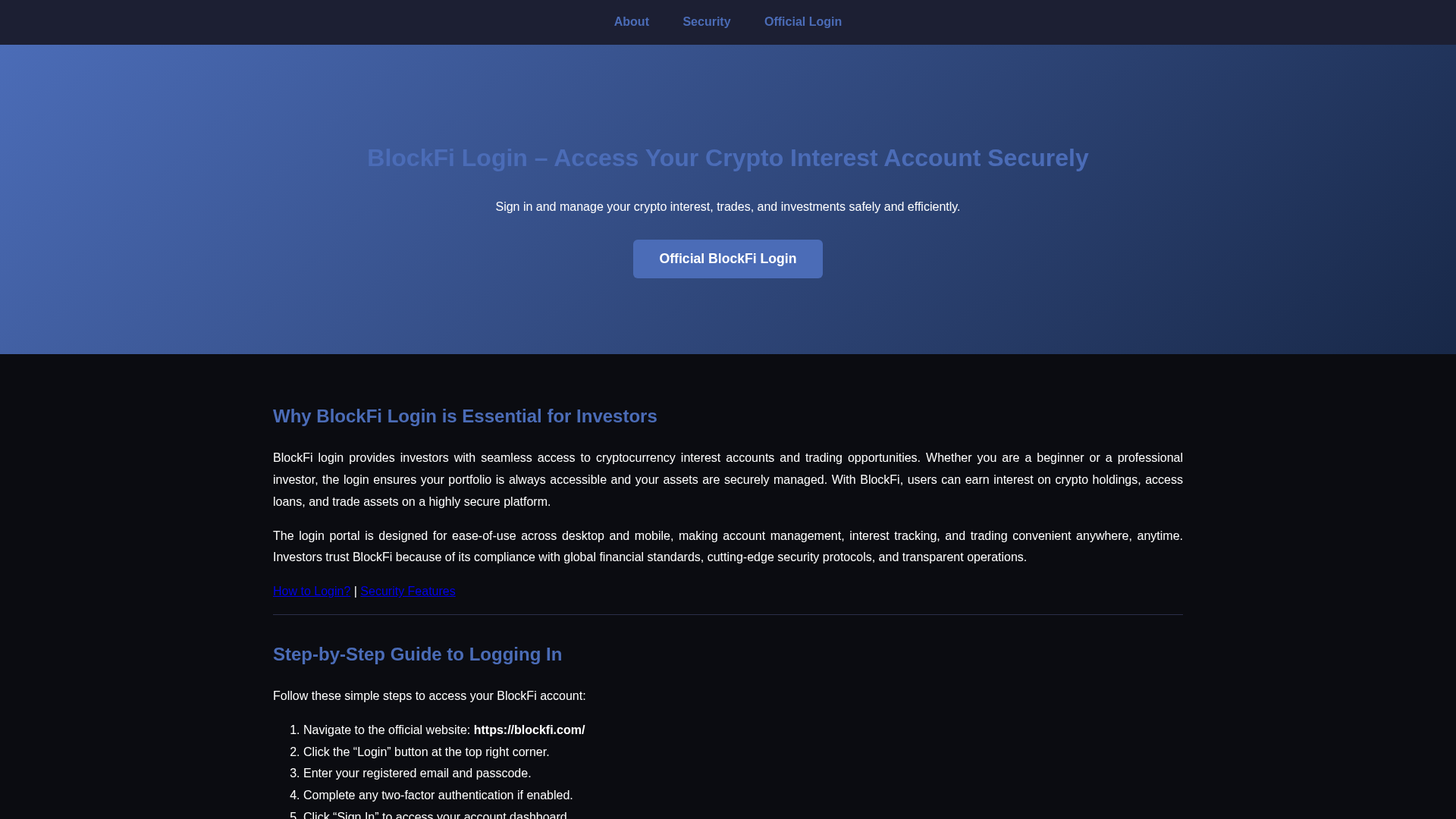 Screenshot of block-fi-login.blogspot.com