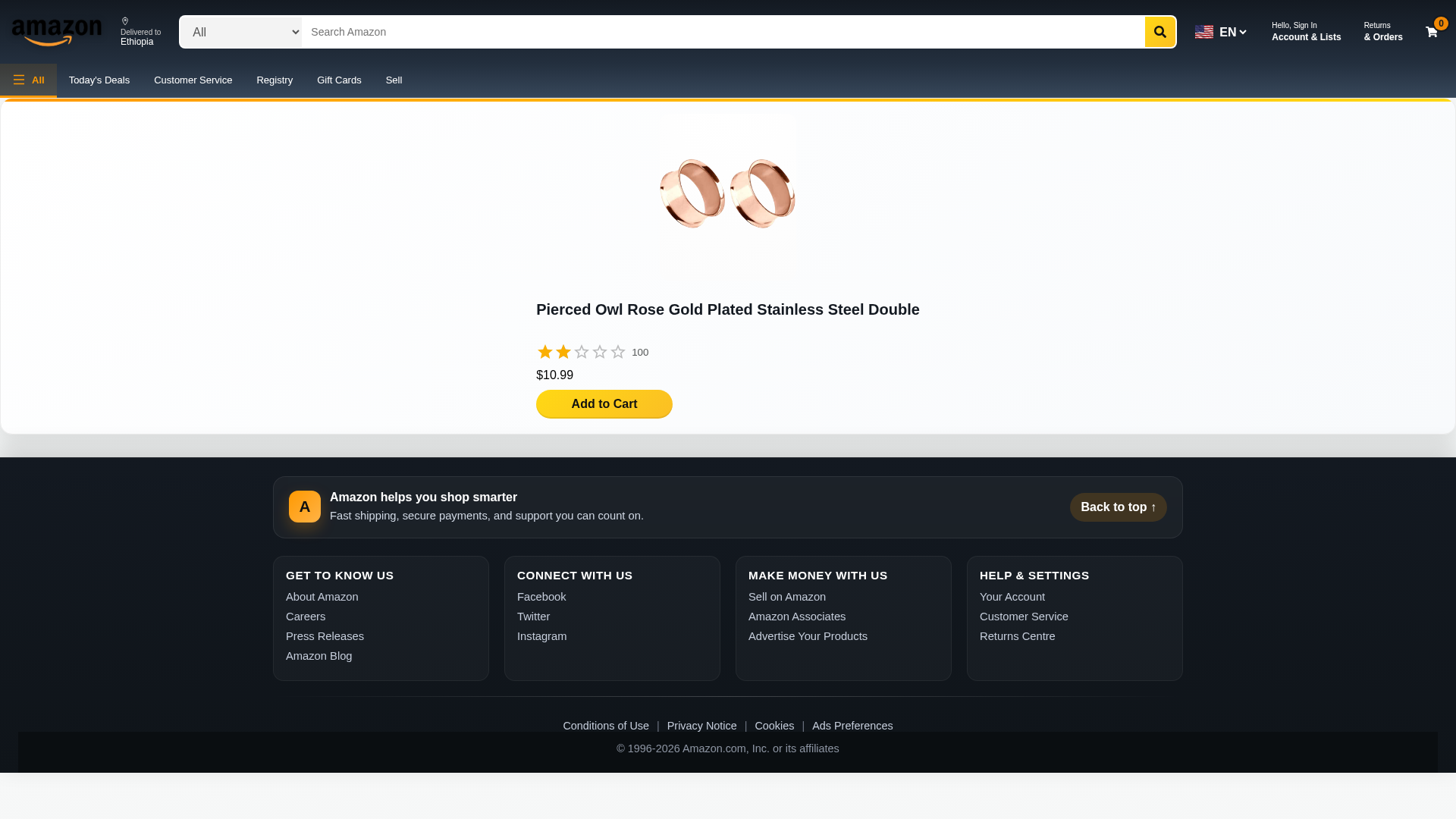 Screenshot of amazon-clone-six-rho-44.vercel.app