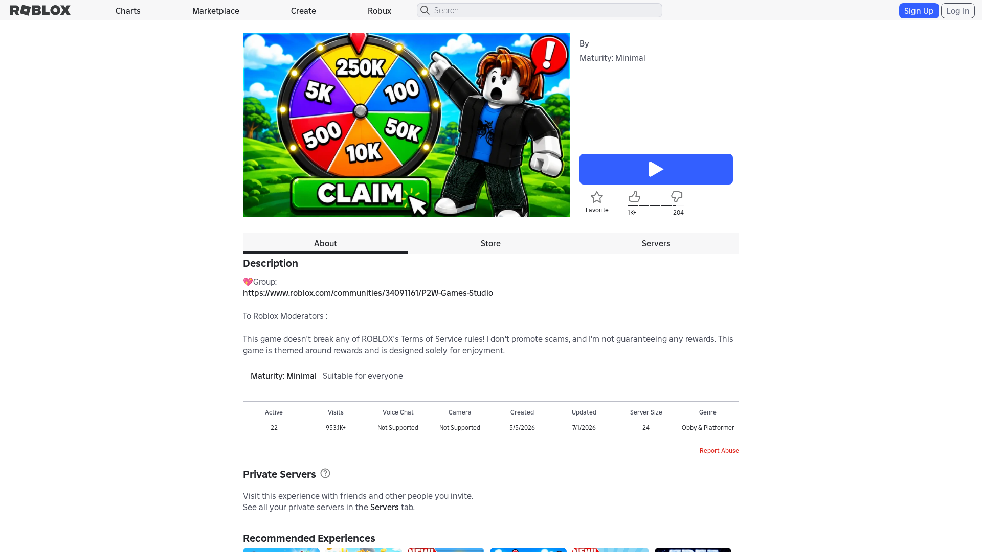 Screenshot of www.roblox.com.et