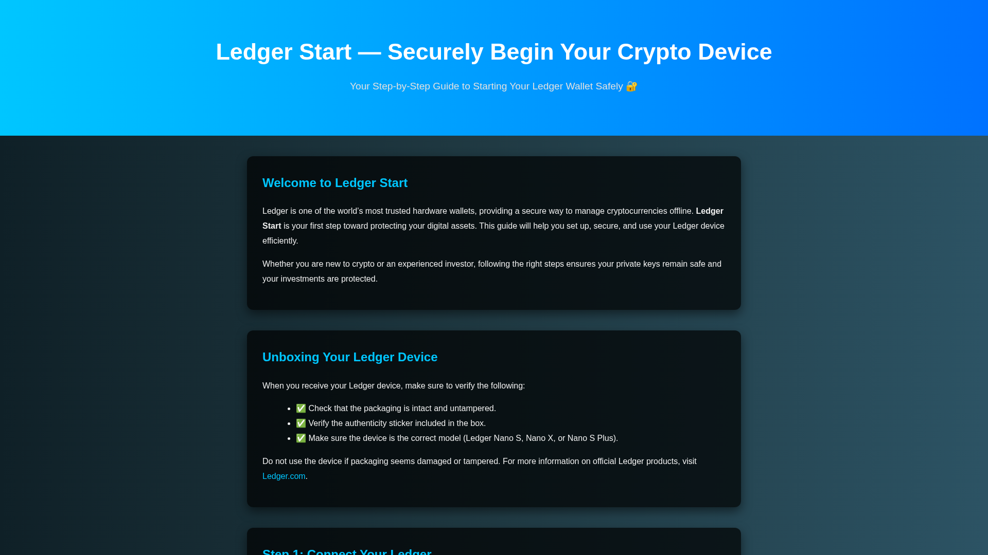 Screenshot of start-ldger-en-x.pages.dev
