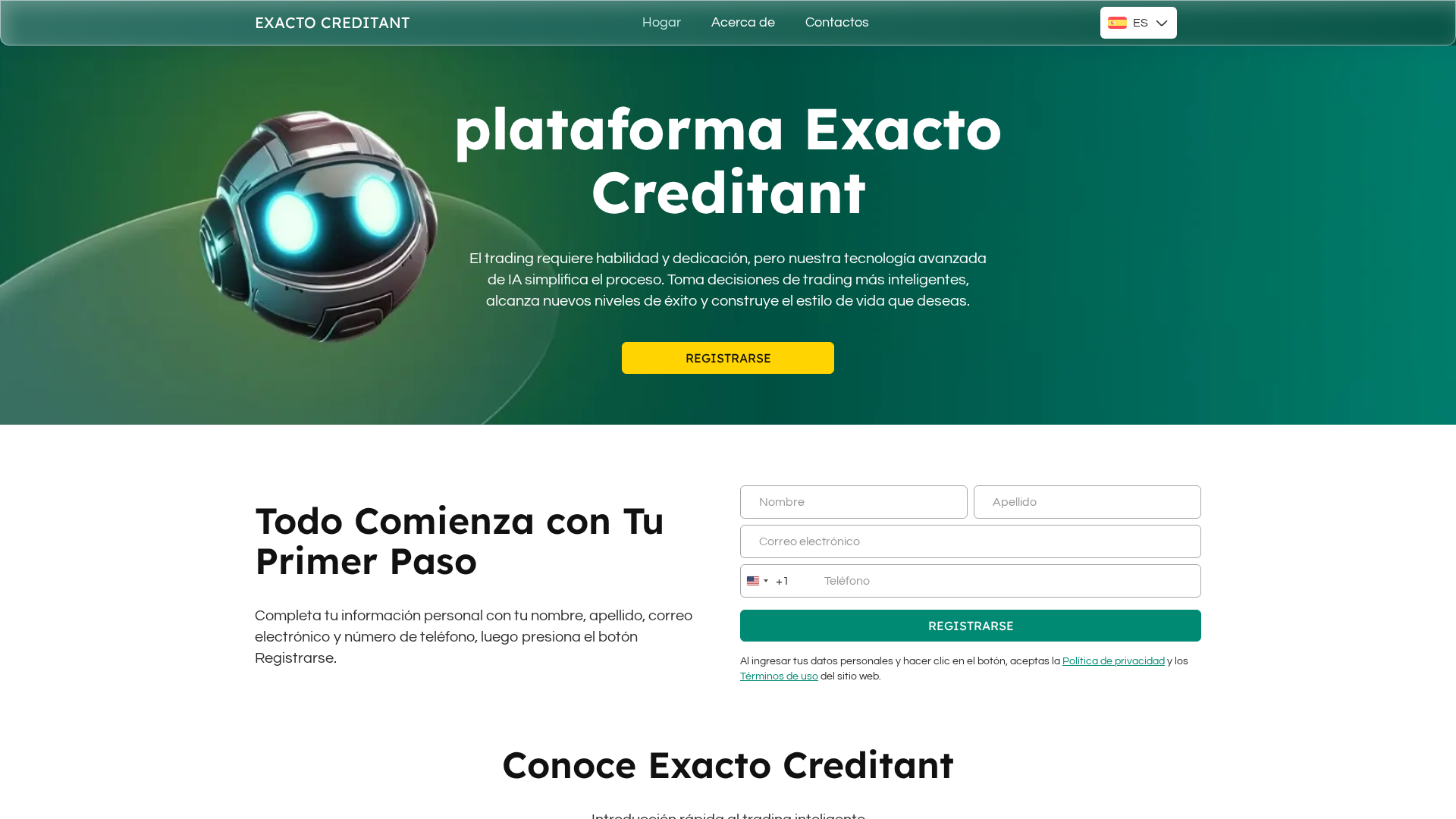 Screenshot of exactocreditant-es.live