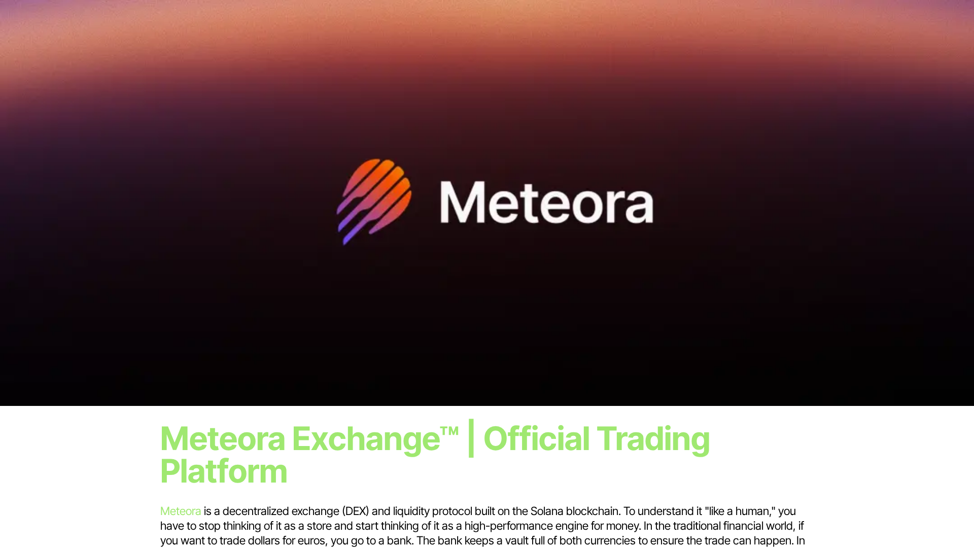 Screenshot of metaora-crypto.github.io