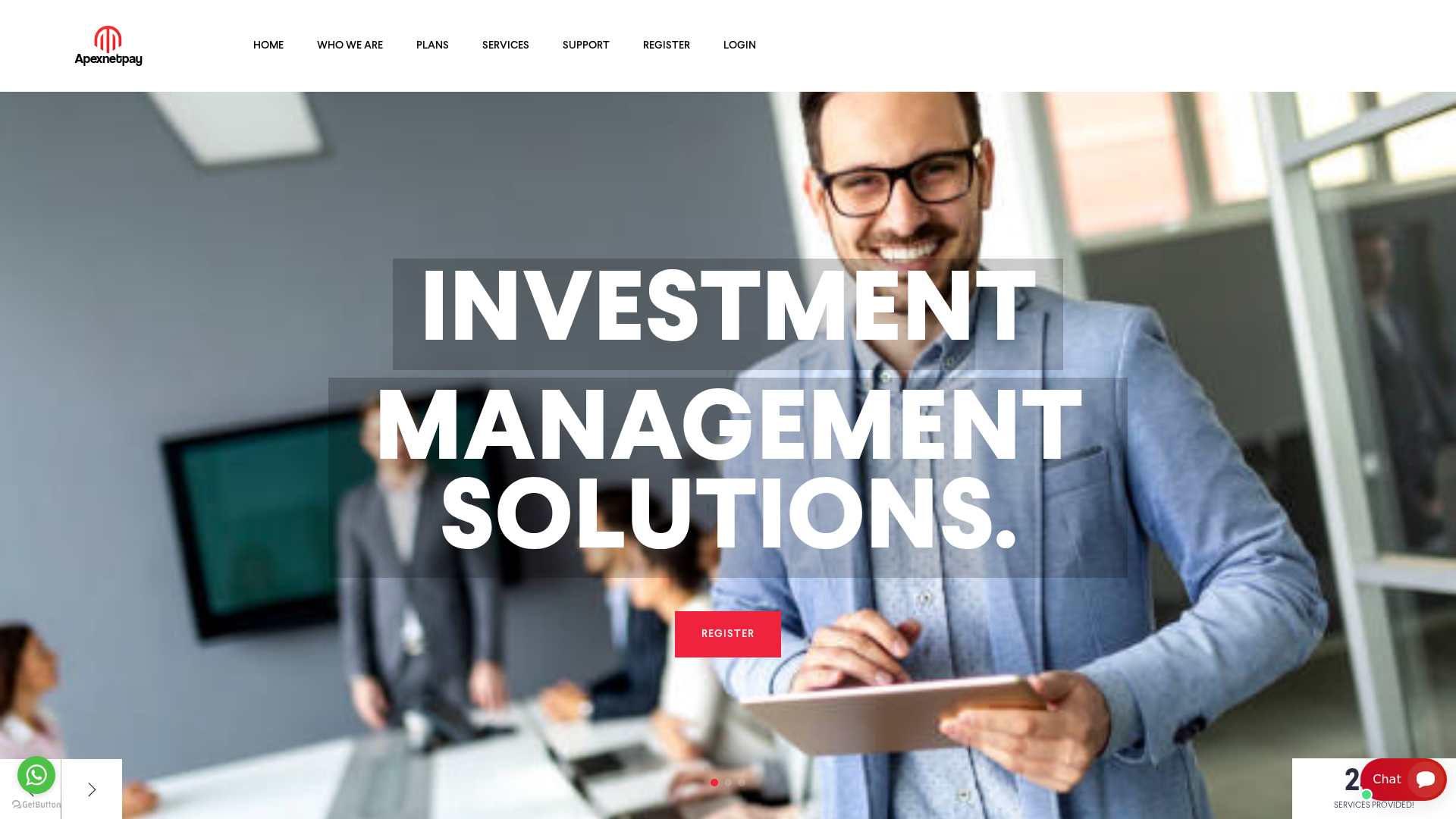 Screenshot of apexnetpay.com