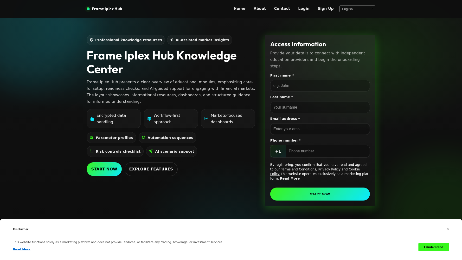 Screenshot of frame-iplex-hub-tech.com