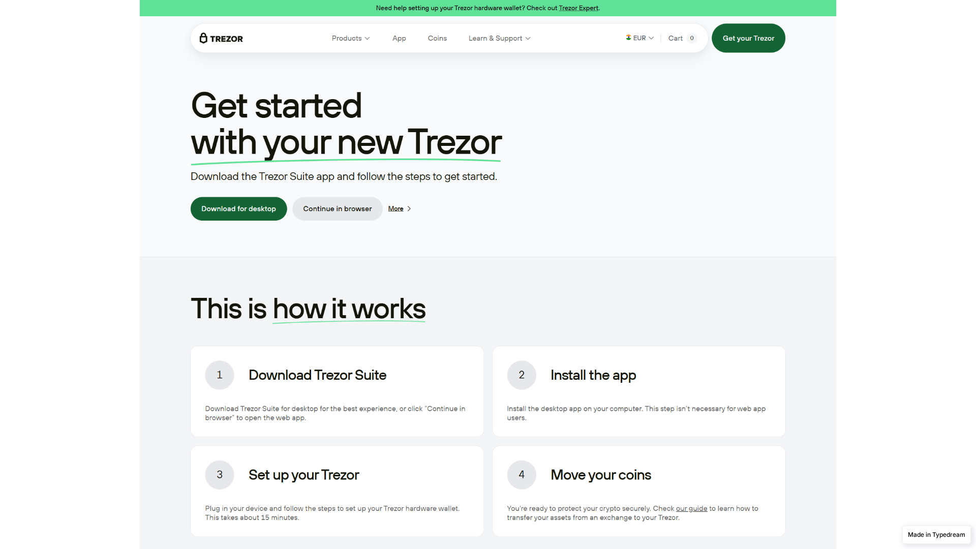 Screenshot of en-trezo-docs.typedream.app